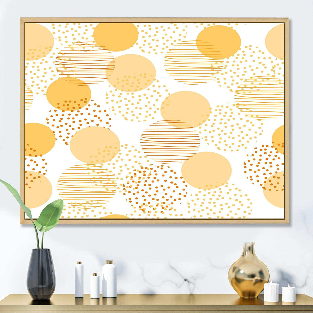 Circular Abstract Retro Geometric IX - Bedroom Wall Art