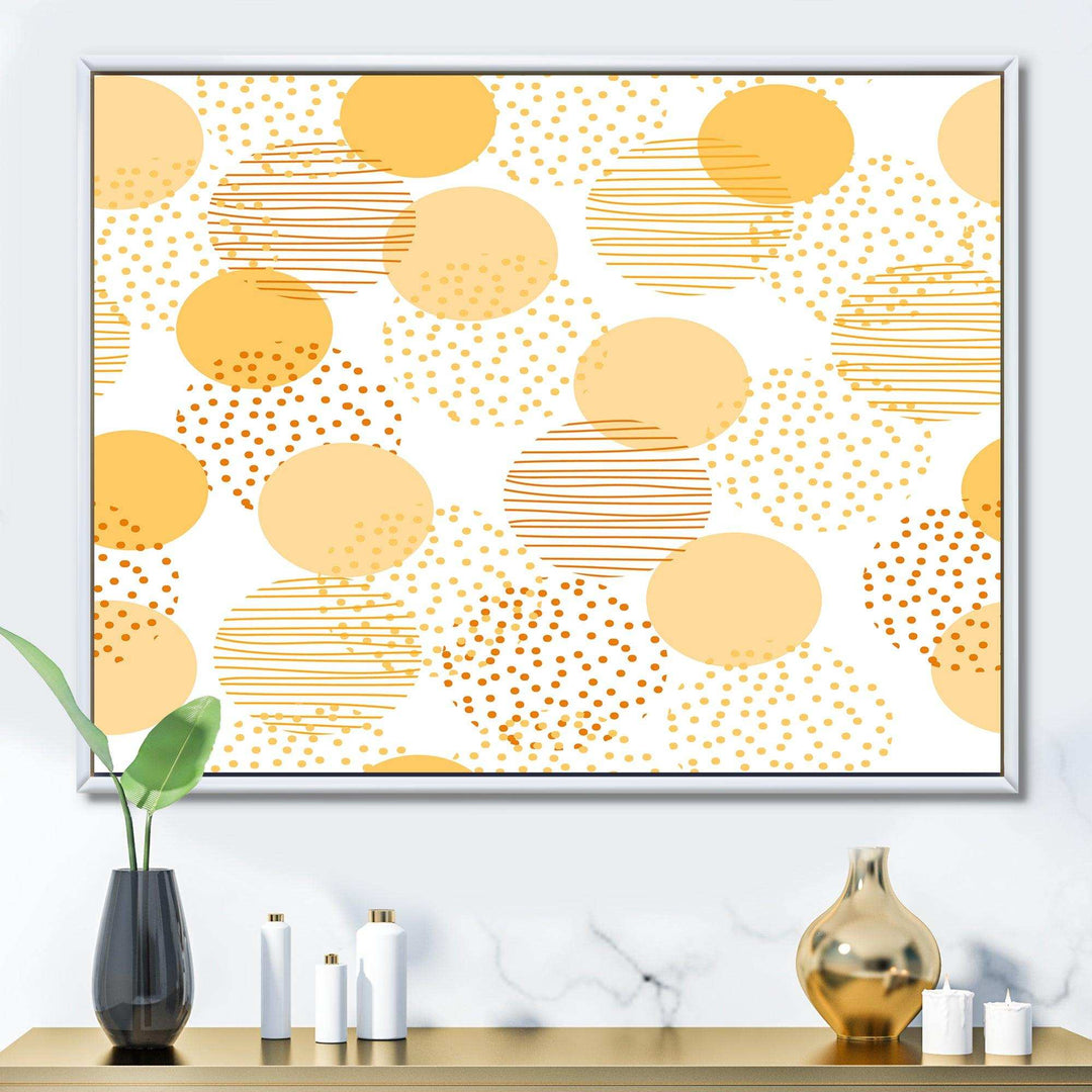 Circular Abstract Retro Geometric IX - Bedroom Wall Art