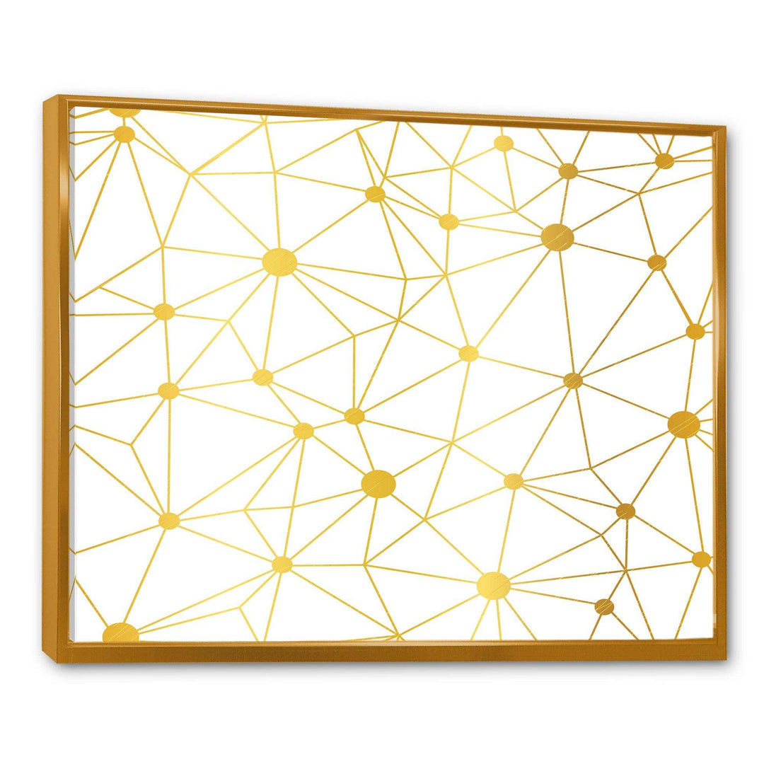 Golden Grid I - Bedroom Wall Art