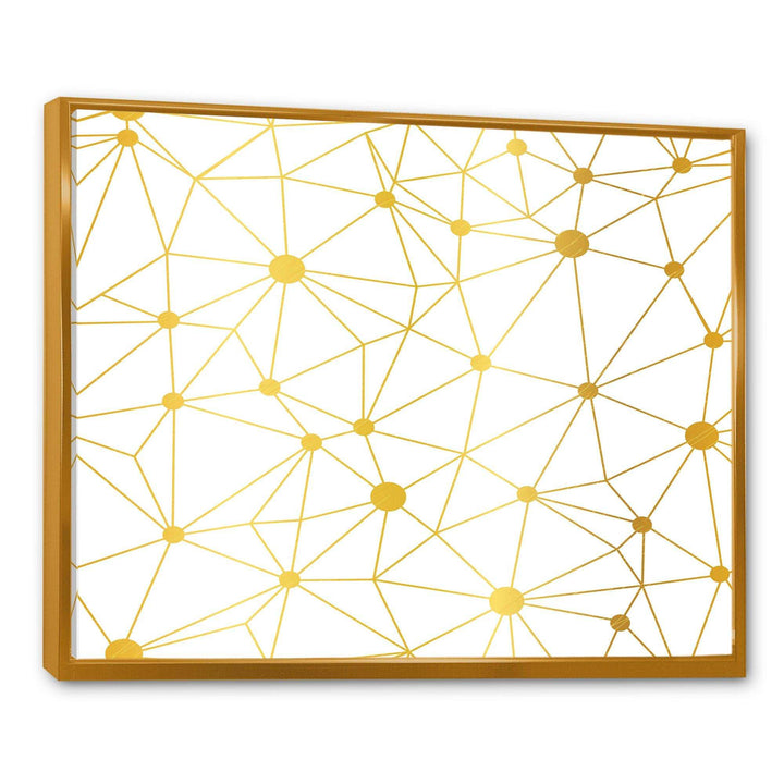 Golden Grid I - Bedroom Wall Art