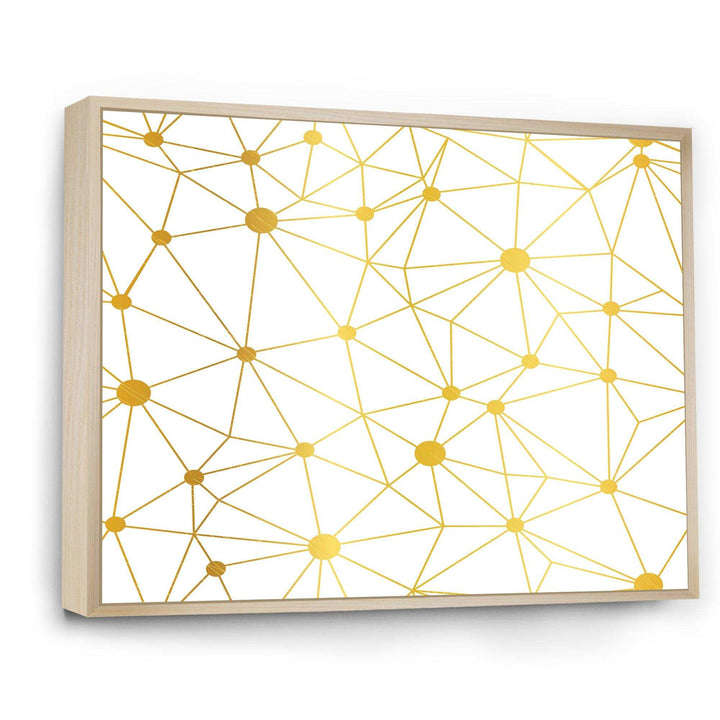 Golden Grid I - Bedroom Wall Art