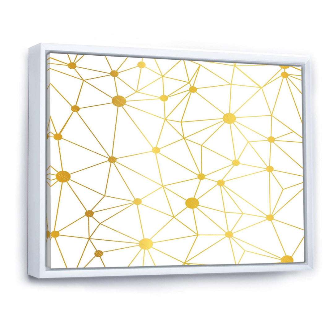 Golden Grid I - Bedroom Wall Art