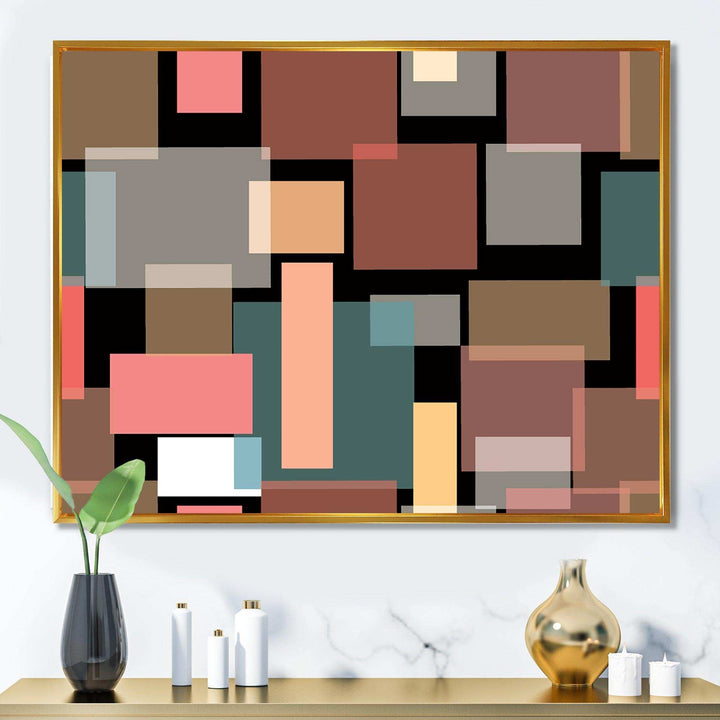 Retro Square Design II - Wall Art Prints