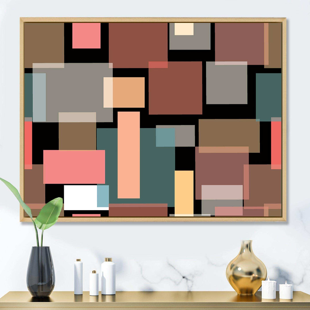 Retro Square Design II - Wall Art Prints