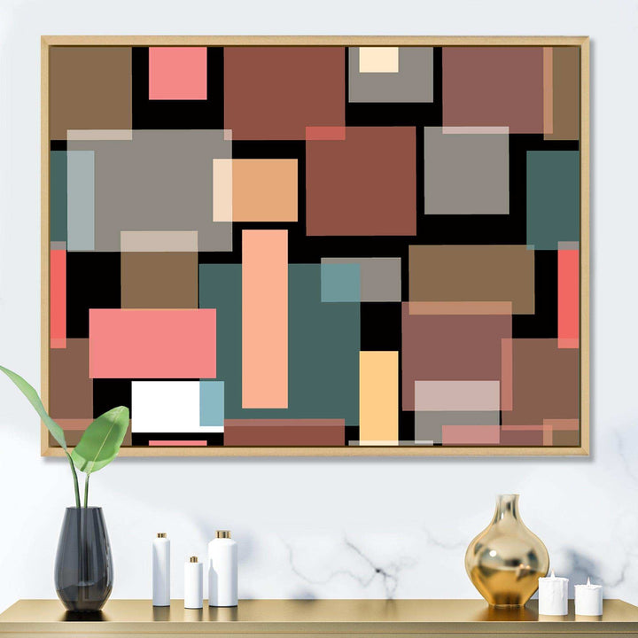 Retro Square Design II - Wall Art Prints