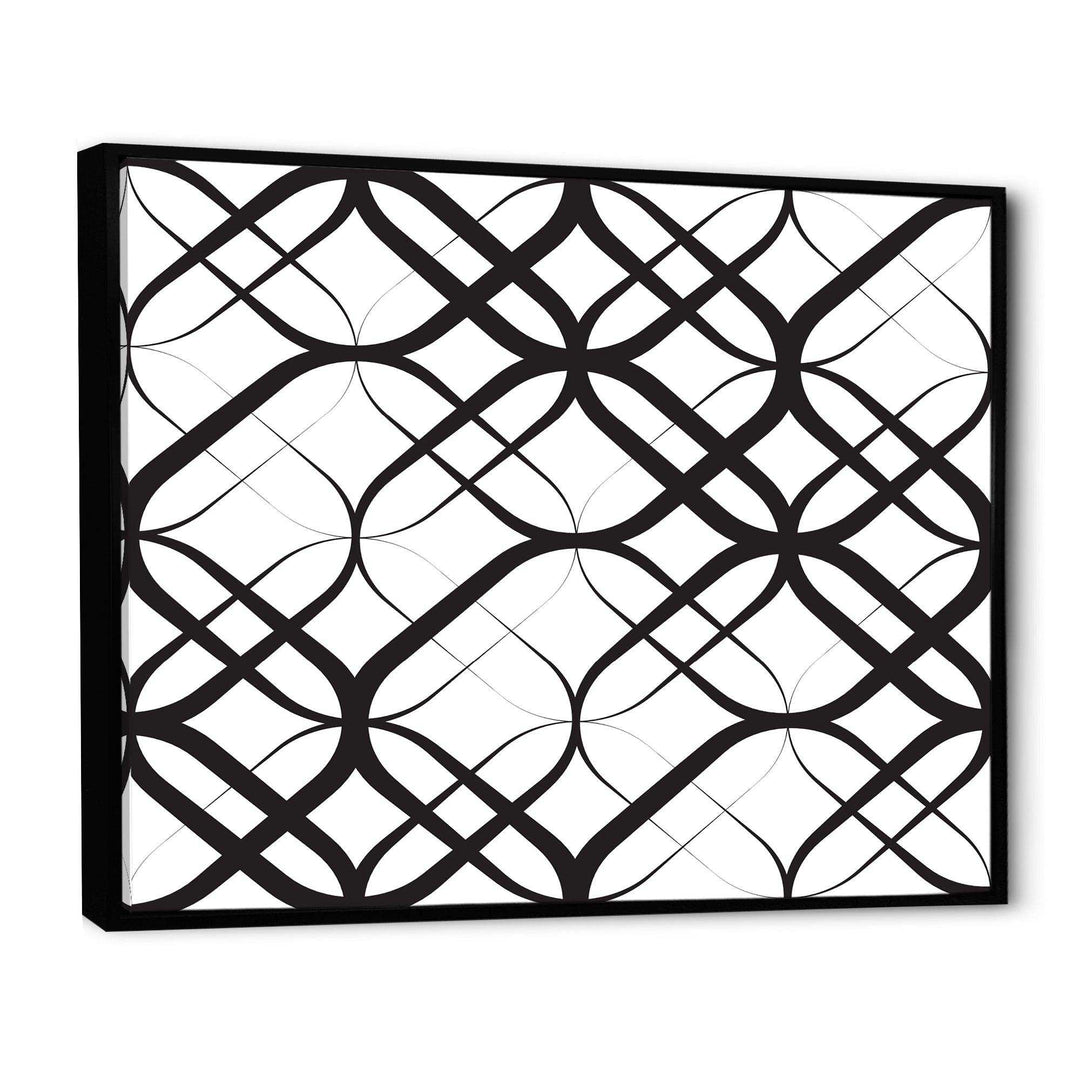 Monochrome Geometric Pattern III - Living Room Wall Decor