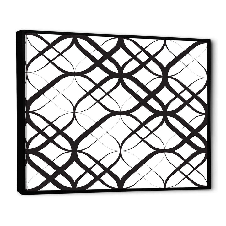 Monochrome Geometric Pattern III - Living Room Wall Decor