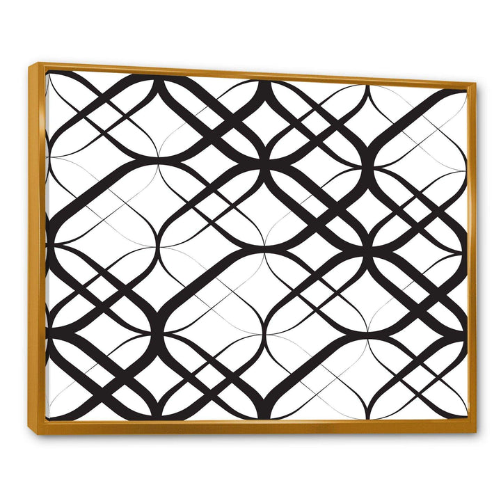 Monochrome Geometric Pattern III - Living Room Wall Decor
