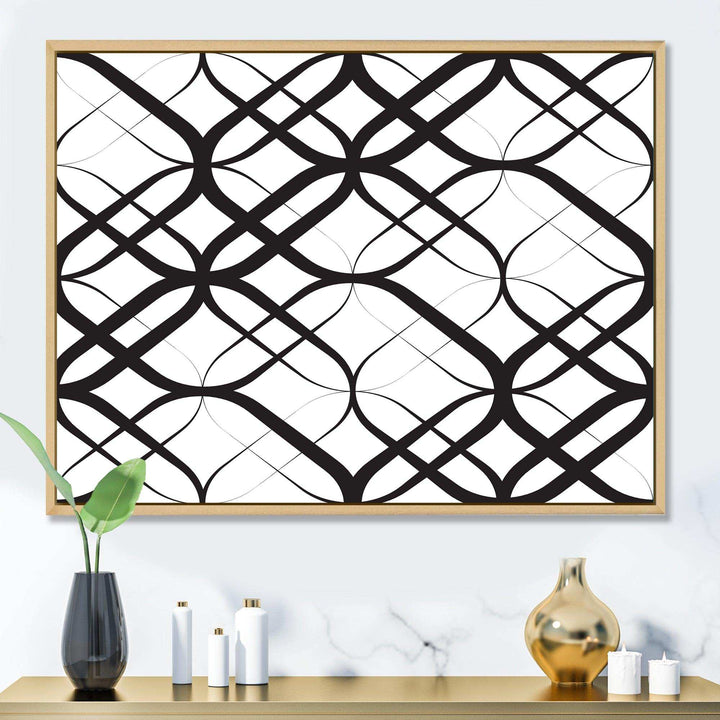 Monochrome Geometric Pattern III - Living Room Wall Decor