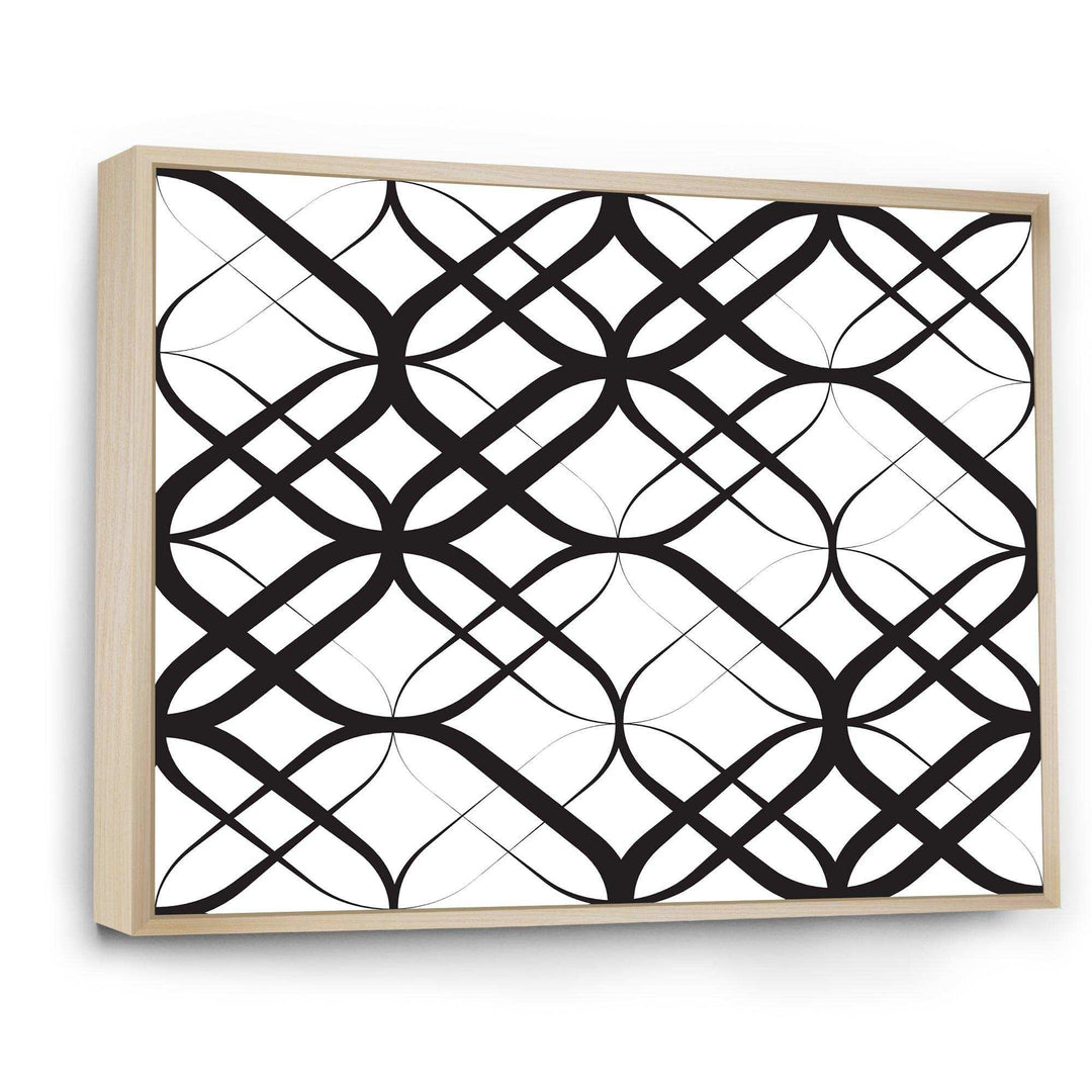 Monochrome Geometric Pattern III - Living Room Wall Decor