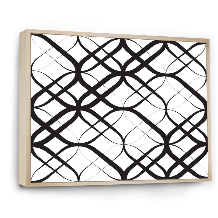 Monochrome Geometric Pattern III - Living Room Wall Decor