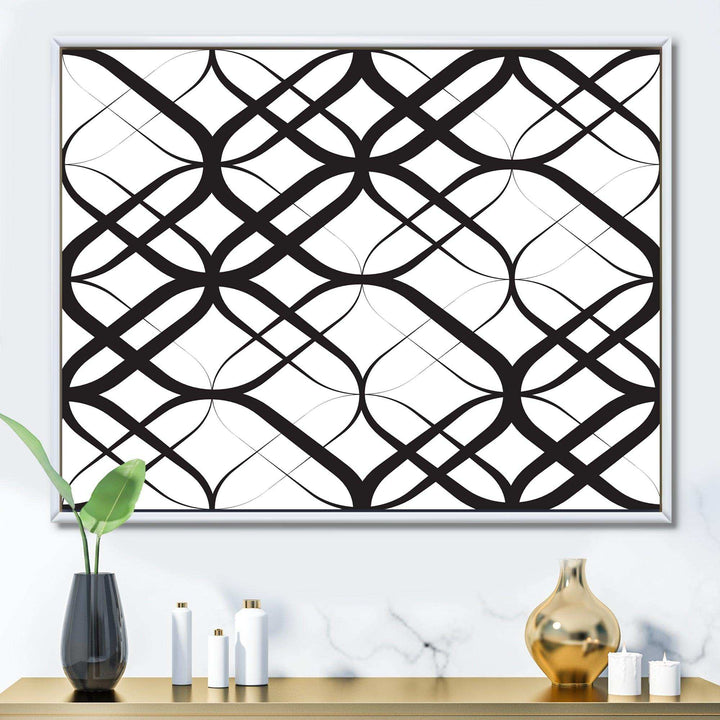 Monochrome Geometric Pattern III - Living Room Wall Decor