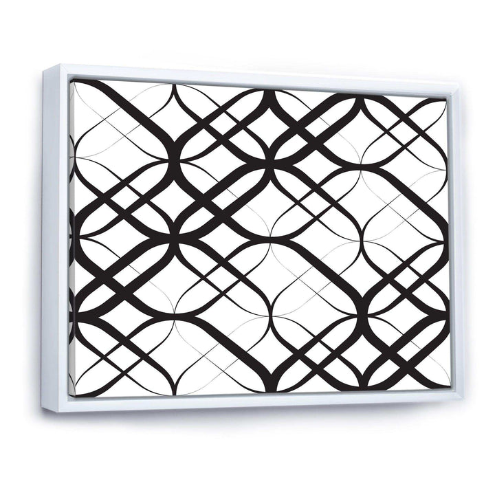 Monochrome Geometric Pattern III - Living Room Wall Decor