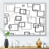 Abstract Retro Design II Framed Canvas Matte White - 1.5" Thick
