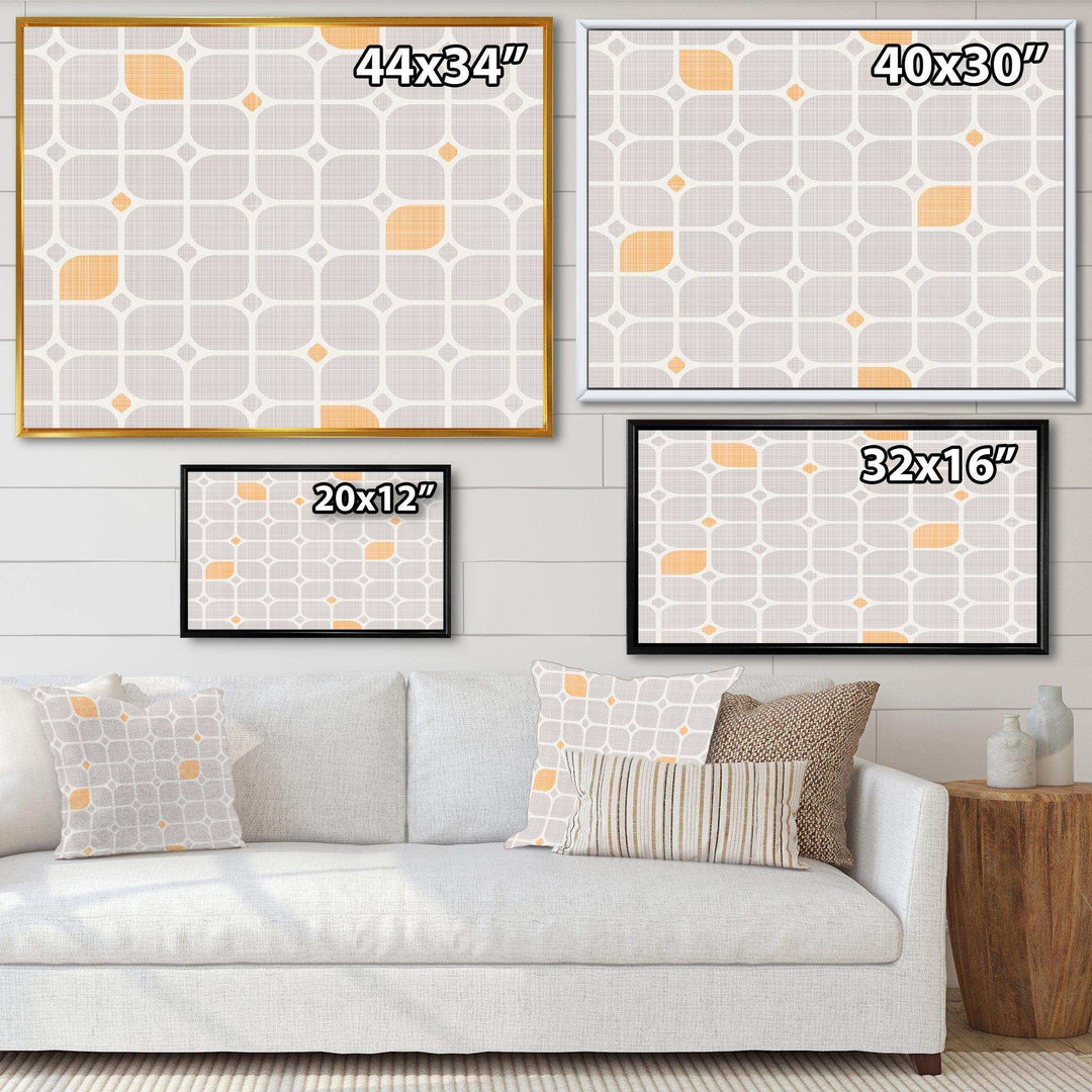 Retro Geometrical Pattern II - Canvas Wall Art