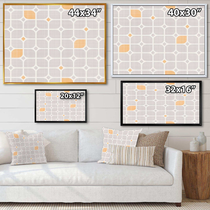 Retro Geometrical Pattern II - Canvas Wall Art