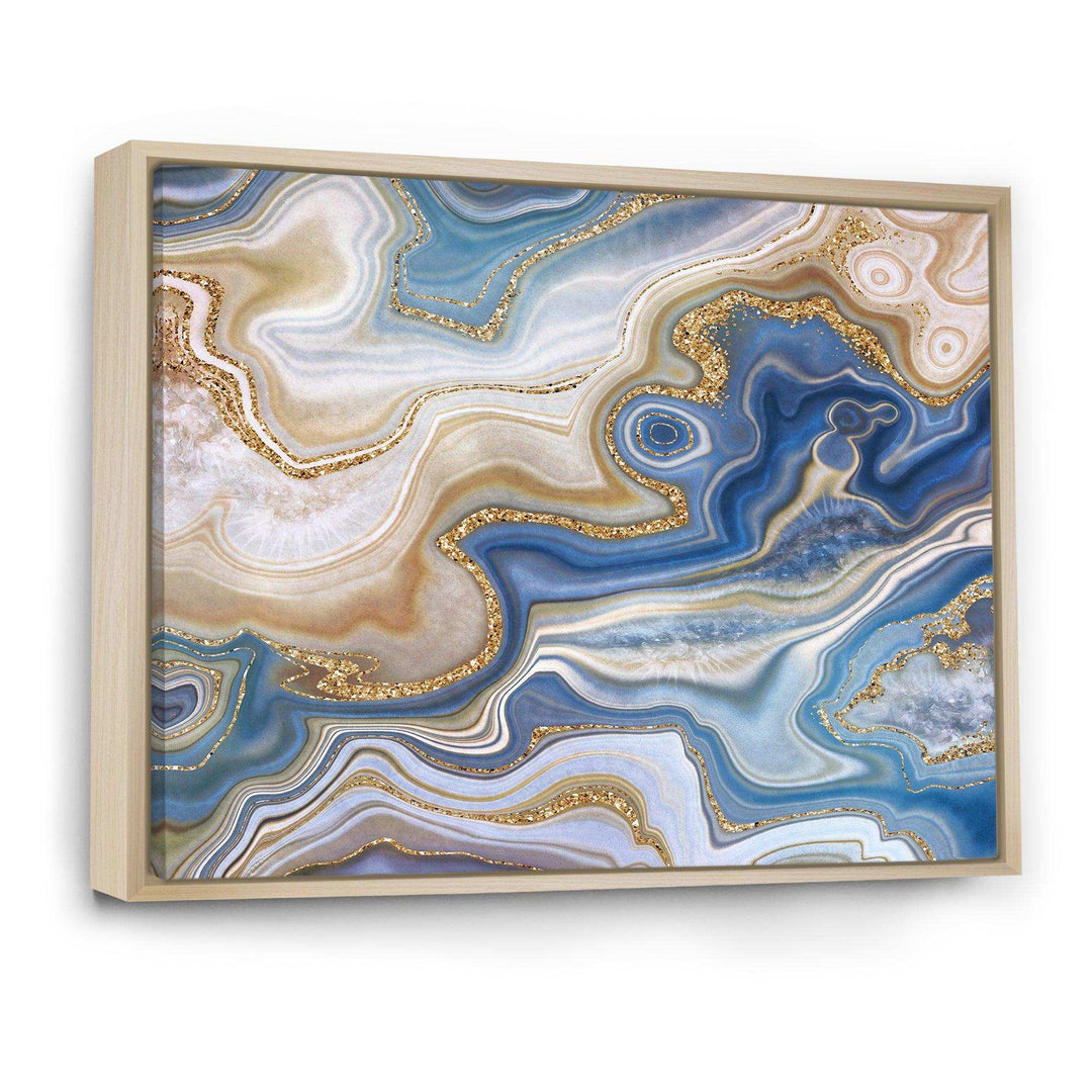 Ocean Blue Golden Jasper Agate II - Modern Wall Art Prints