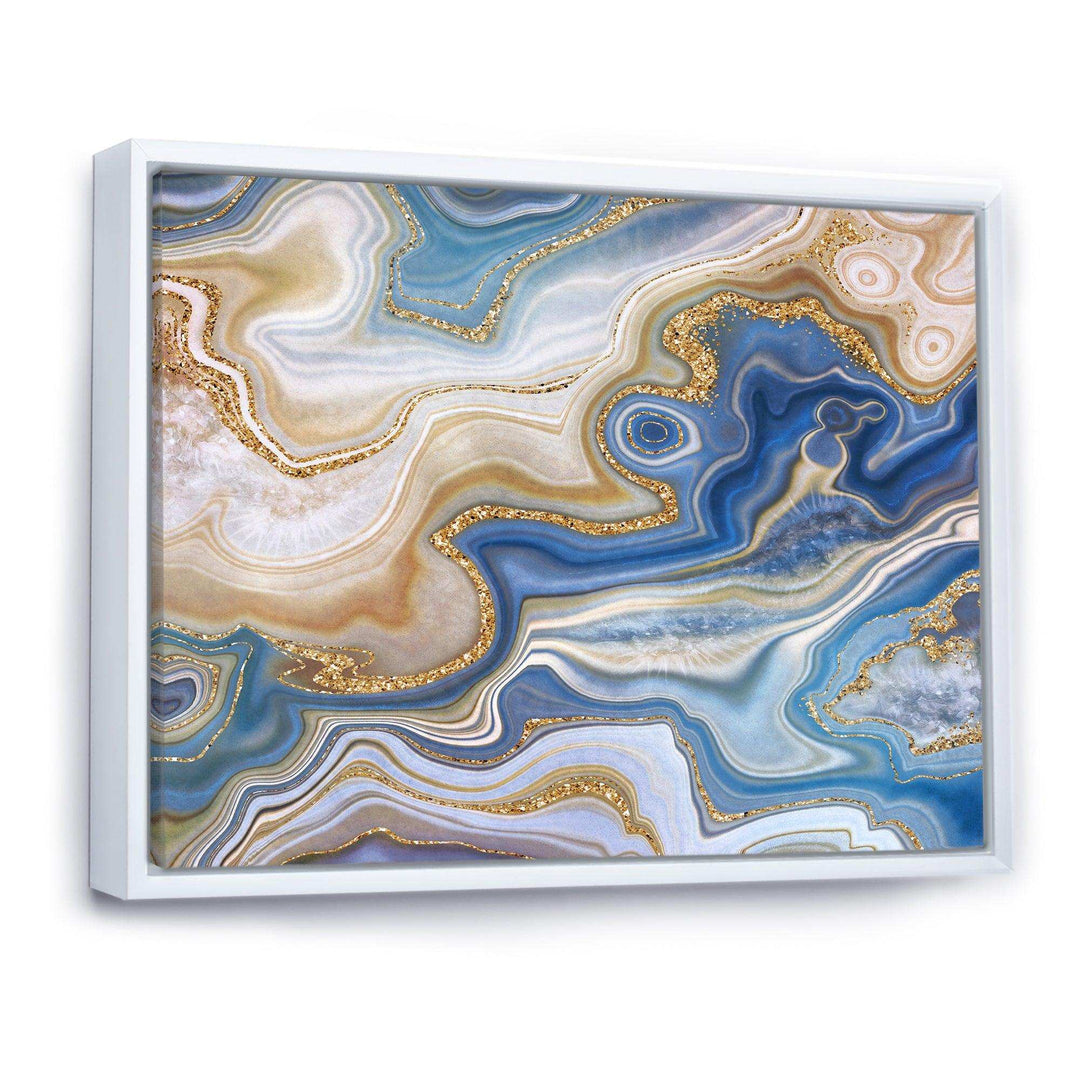 Ocean Blue Golden Jasper Agate II - Modern Wall Art Prints
