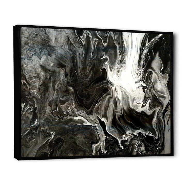 White, grey and White Hand Painted Marble Acrylic IV - Wall Art Prints