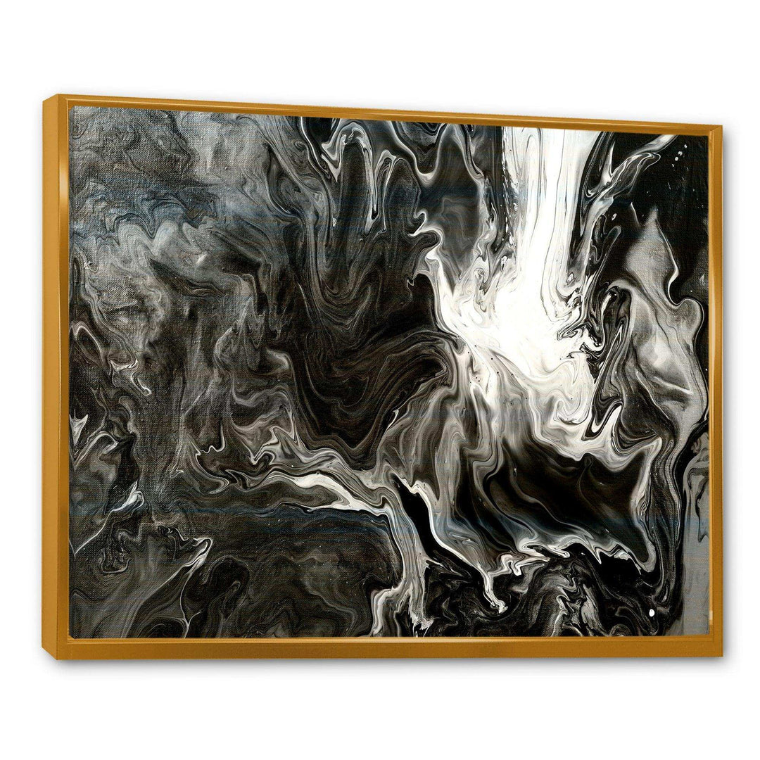 White, grey and White Hand Painted Marble Acrylic IV - Wall Art Prints