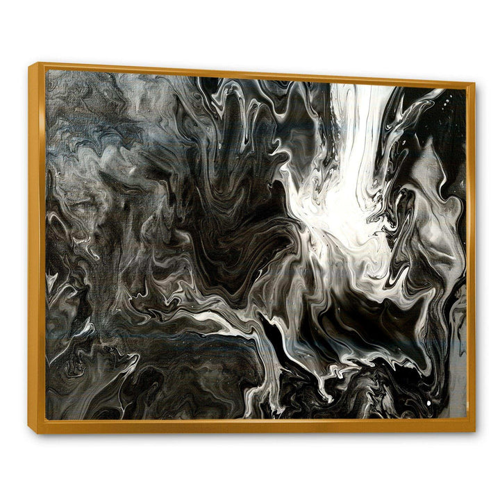 White, grey and White Hand Painted Marble Acrylic IV - Wall Art Prints