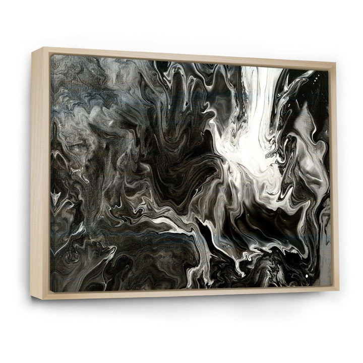 White, grey and White Hand Painted Marble Acrylic IV - Wall Art Prints