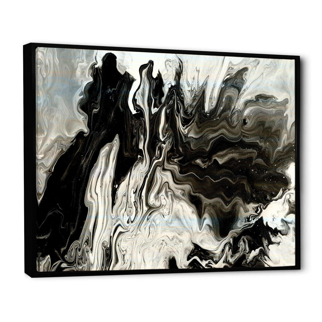 White, grey and White Marble Acrylic IX - Modern Living Room Wall Decor