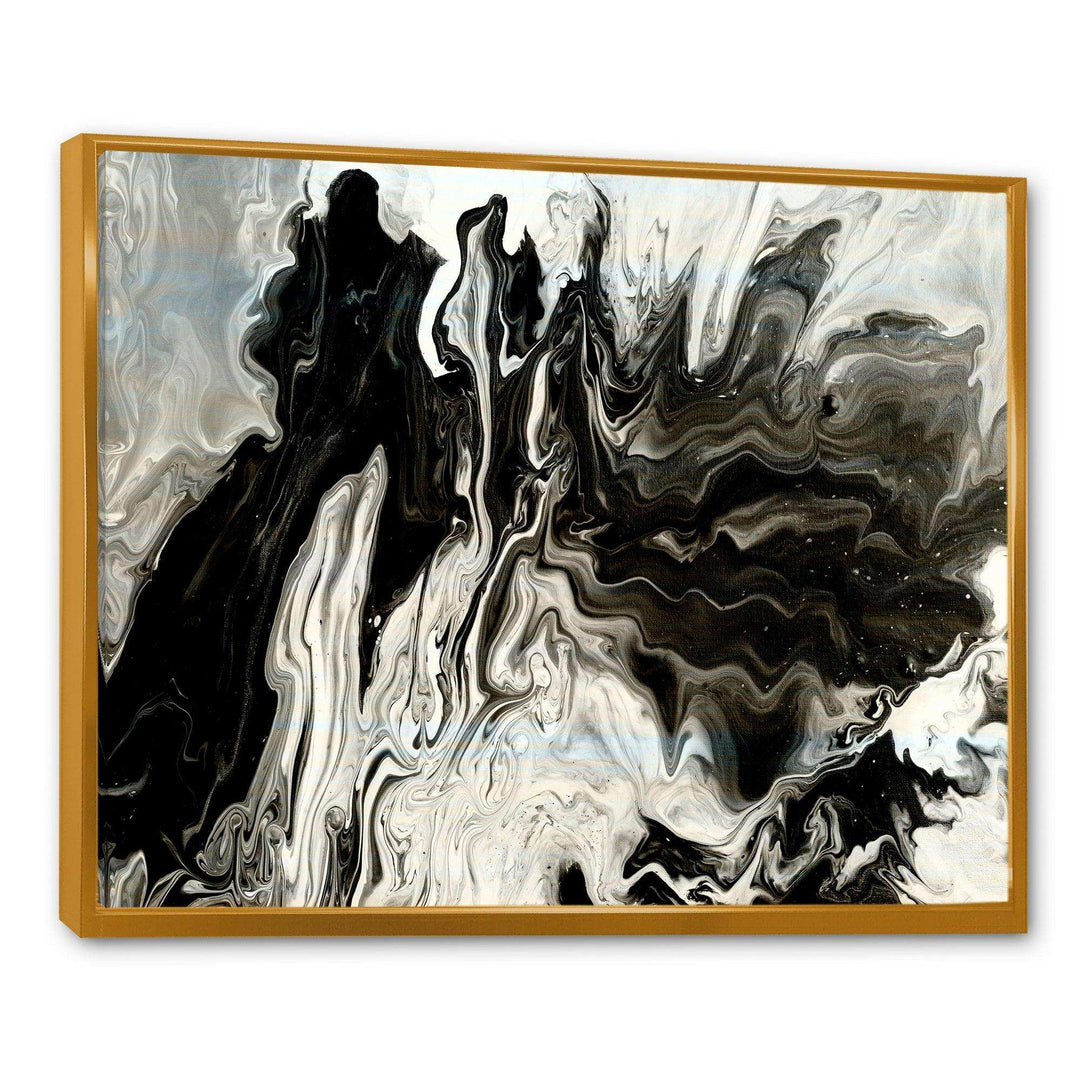 White, grey and White Marble Acrylic IX - Modern Living Room Wall Decor