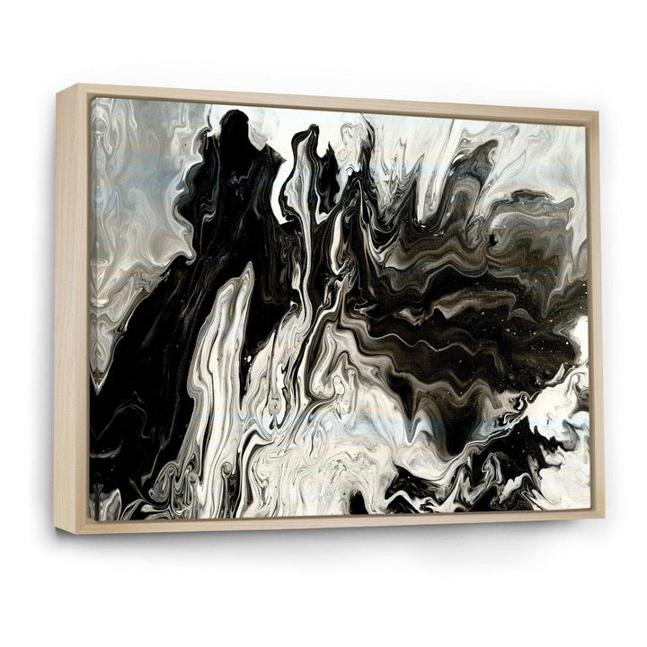 White, grey and White Marble Acrylic IX - Modern Living Room Wall Decor