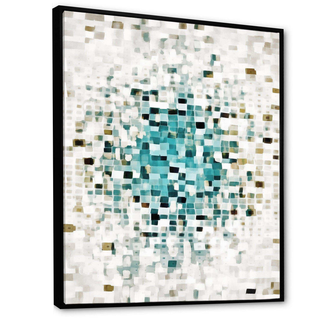 Geometric Blue Spots II - Canvas Wall Art