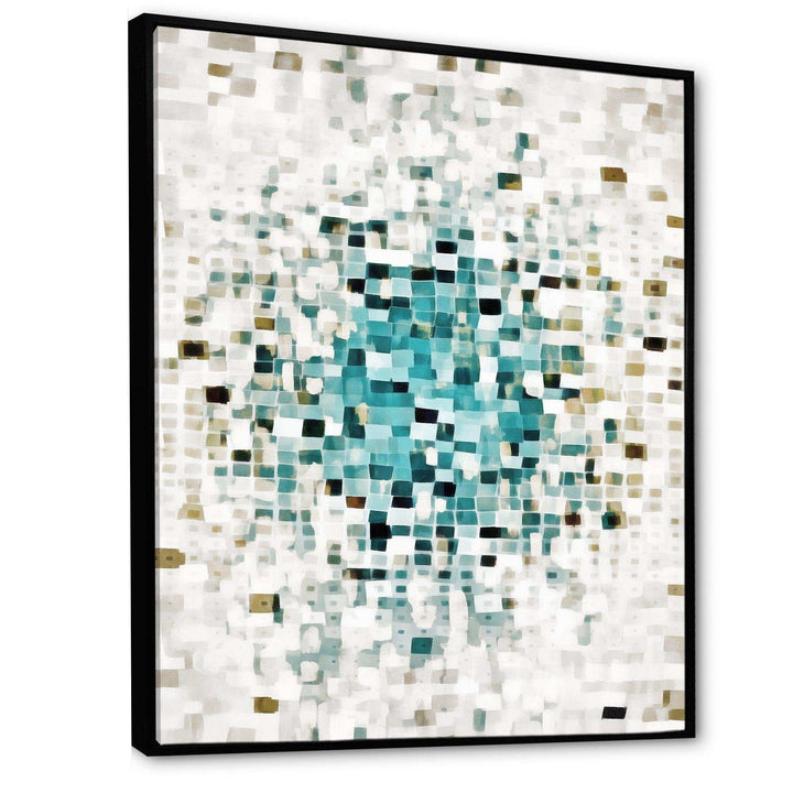 Geometric Blue Spots II - Canvas Wall Art