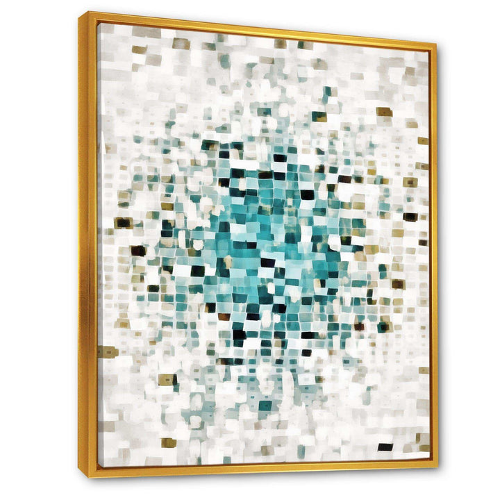 Geometric Blue Spots II - Canvas Wall Art