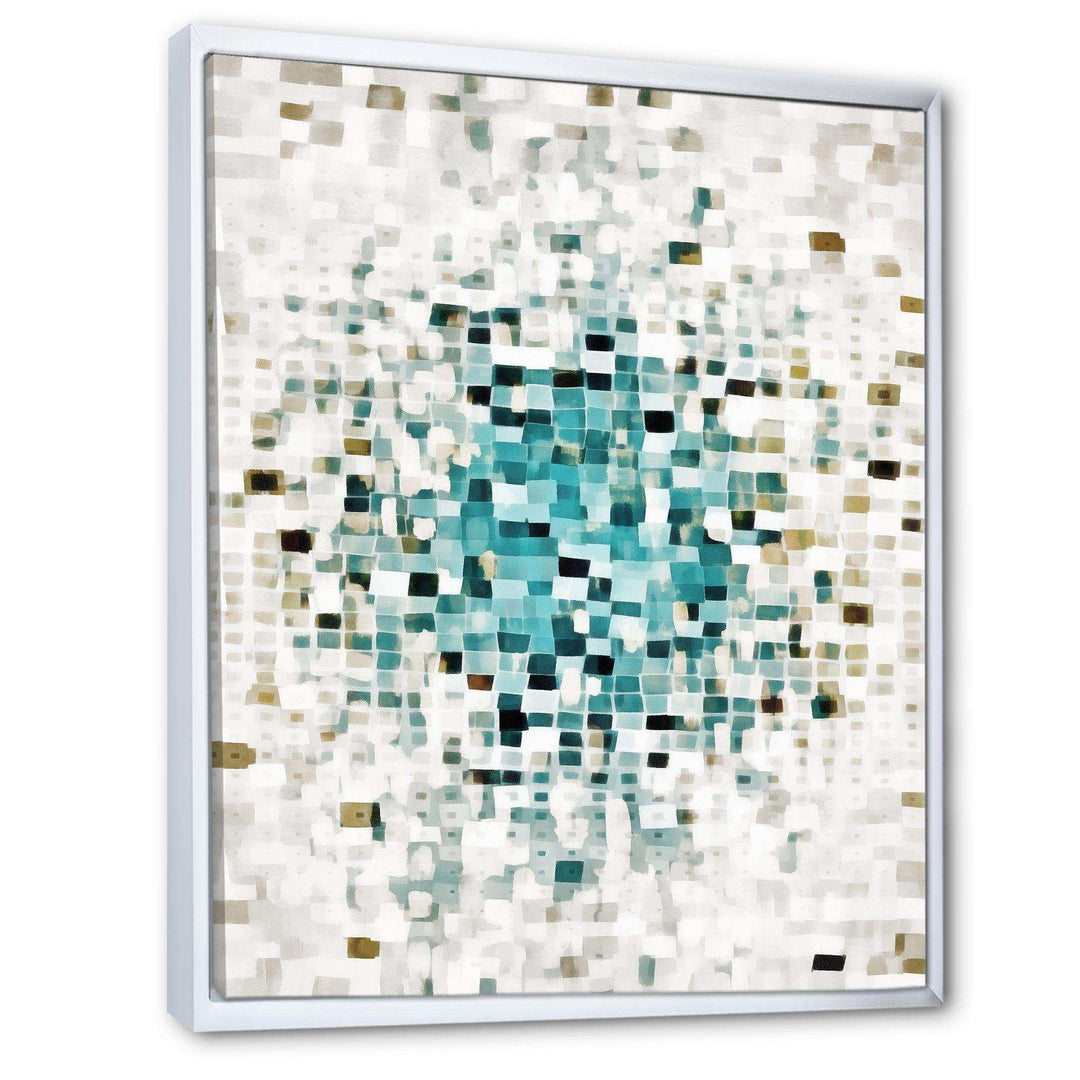 Geometric Blue Spots II - Canvas Wall Art