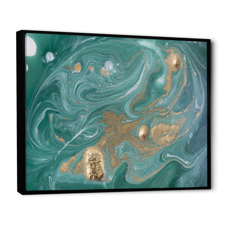 Nature Green and Gold Marble - Bedroom Wall Art