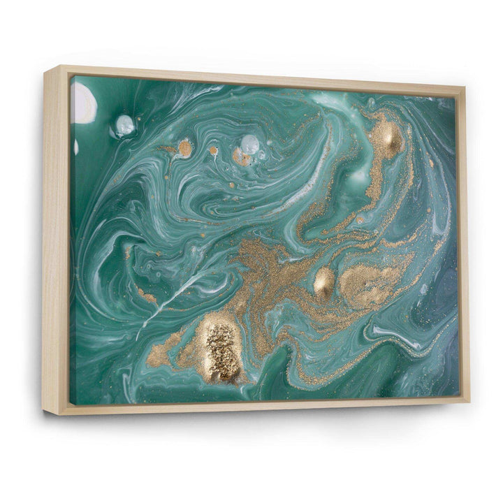 Nature Green and Gold Marble - Bedroom Wall Art