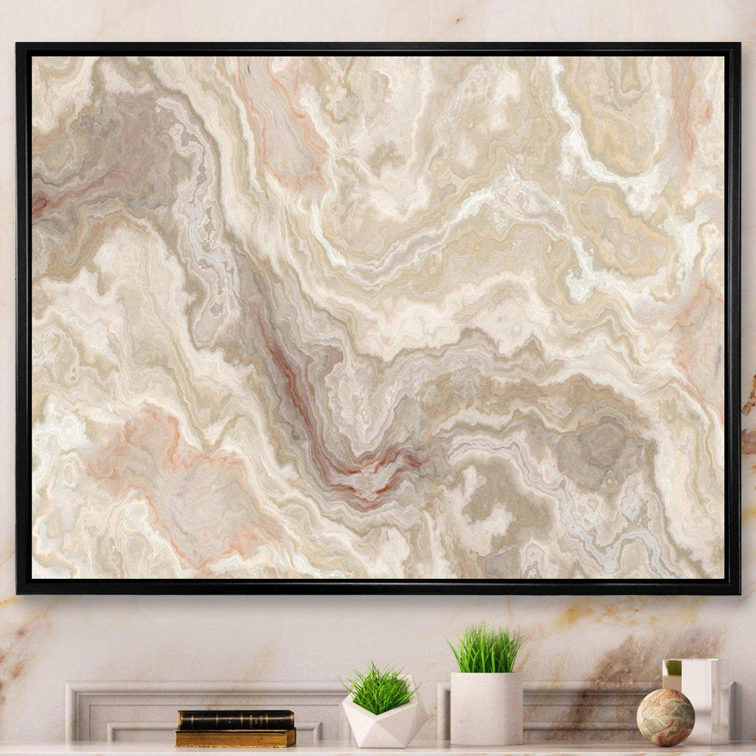 White Onyx Natural White Marble - Wall Art Prints