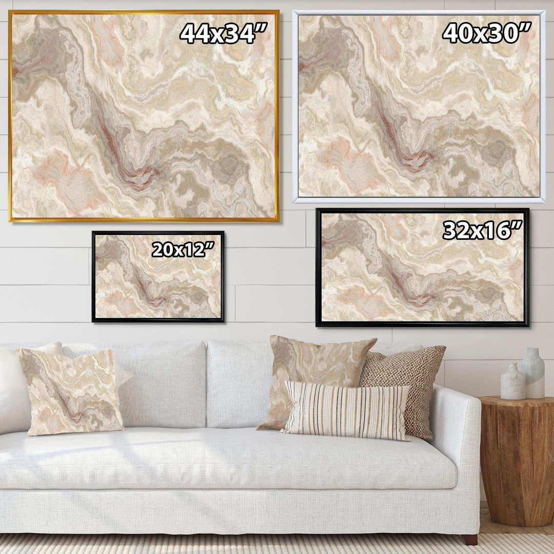 White Onyx Natural White Marble - Wall Art Prints