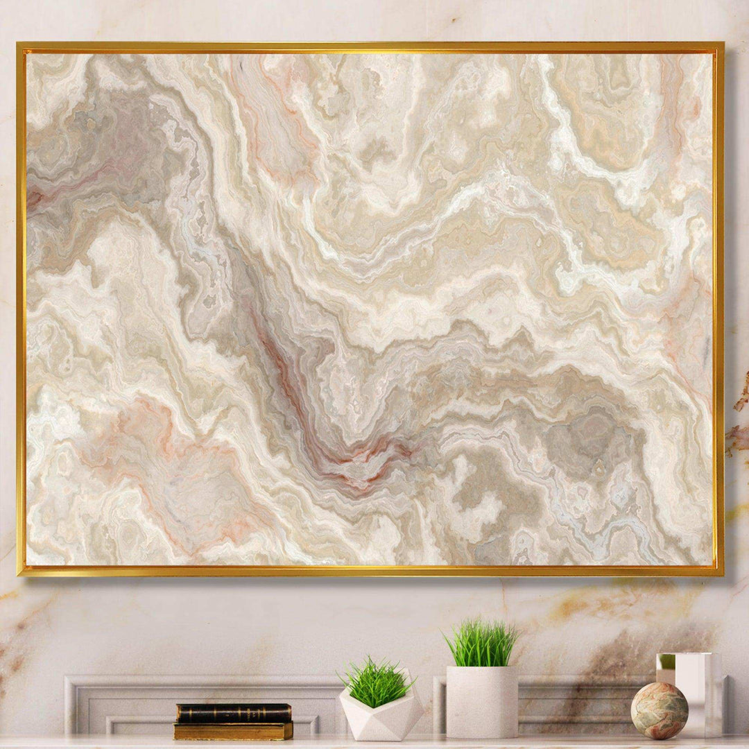 White Onyx Natural White Marble - Wall Art Prints
