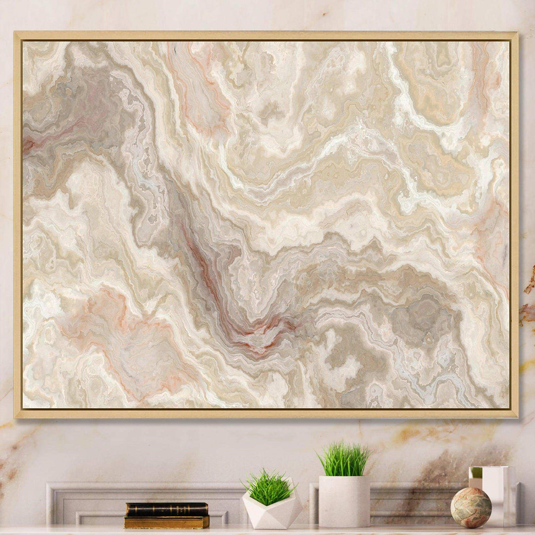 White Onyx Natural White Marble - Wall Art Prints