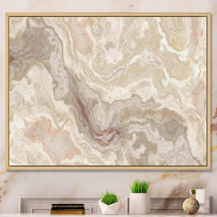 White Onyx Natural White Marble - Wall Art Prints
