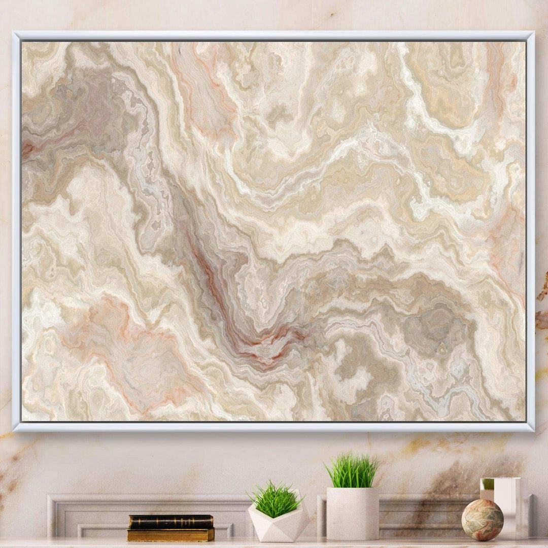 White Onyx Natural White Marble - Wall Art Prints