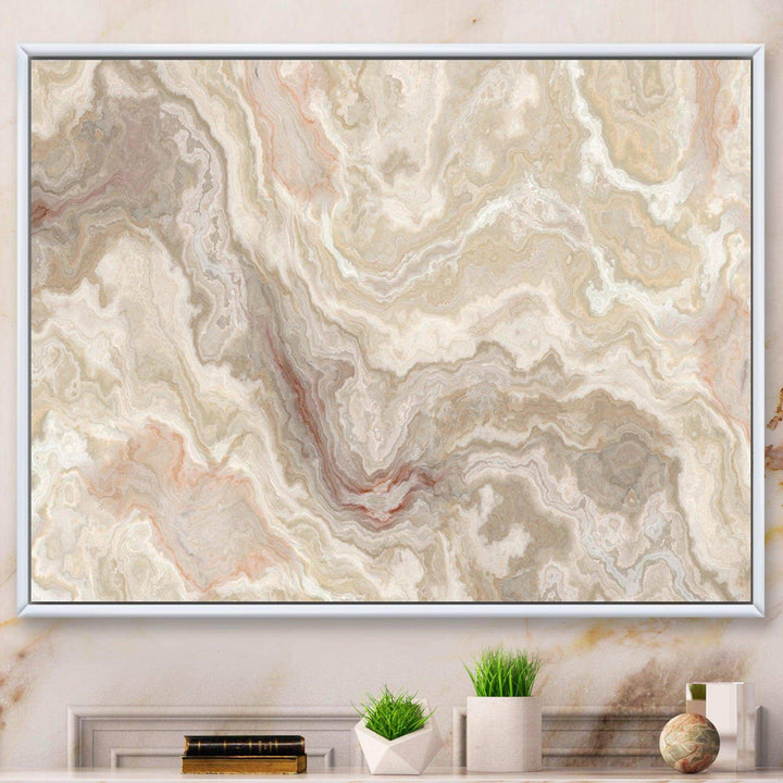 White Onyx Natural White Marble - Wall Art Prints