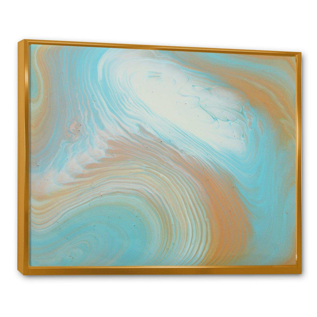 Turquoise Gold and Blue Marble - Bedroom Wall Art