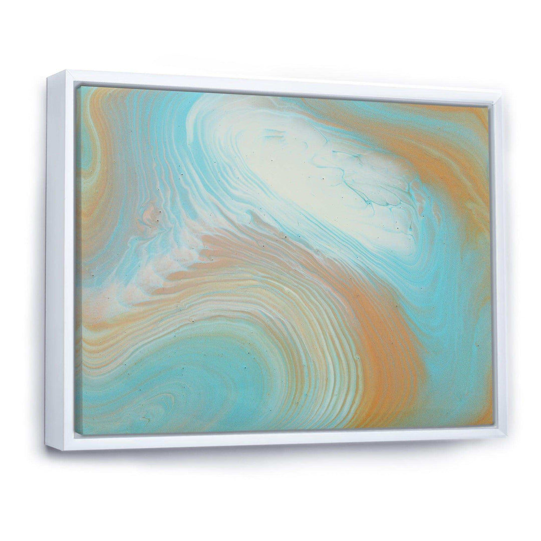 Turquoise Gold and Blue Marble - Bedroom Wall Art