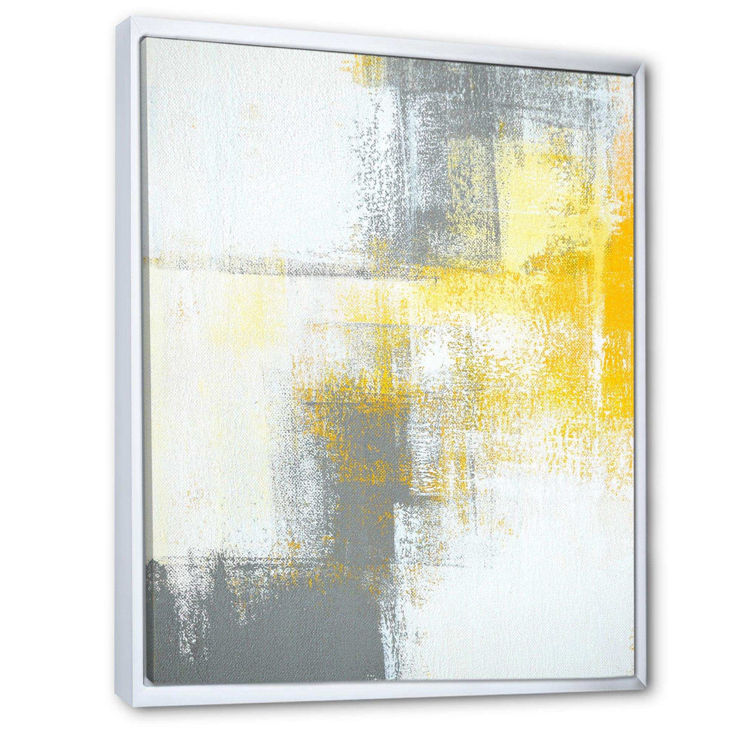 Grey and Yellow Blue Abstract XI - Canvas Wall Art