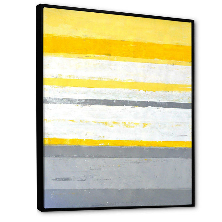 Grey and Yellow Blue Abstract XIII - Modern Living Room Wall Decor