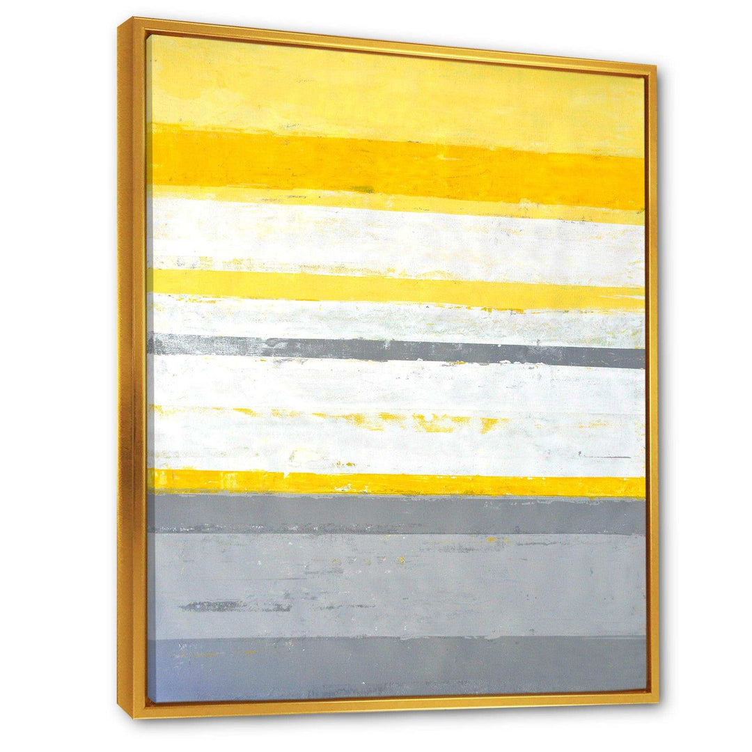 Grey and Yellow Blue Abstract XIII - Modern Living Room Wall Decor
