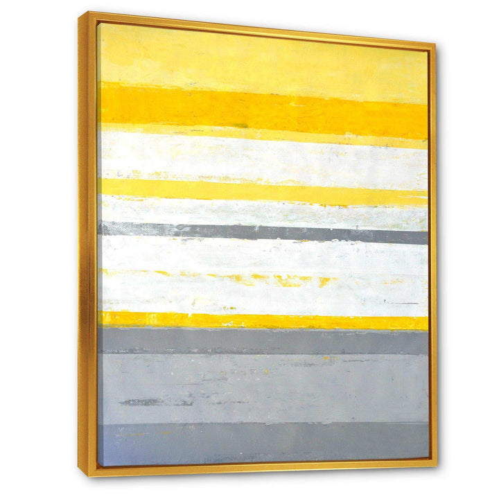 Grey and Yellow Blue Abstract XIII - Modern Living Room Wall Decor