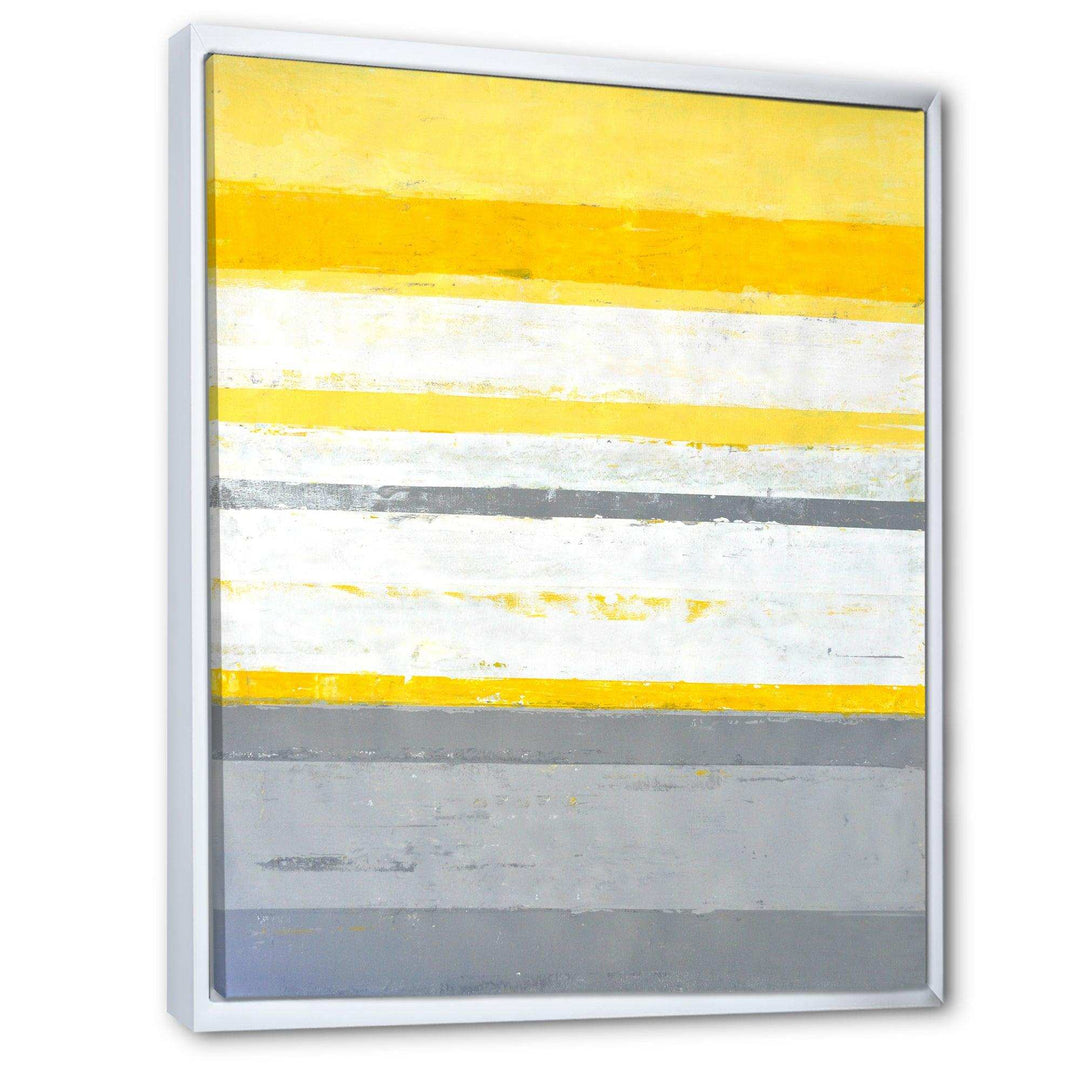 Grey and Yellow Blue Abstract XIII - Modern Living Room Wall Decor
