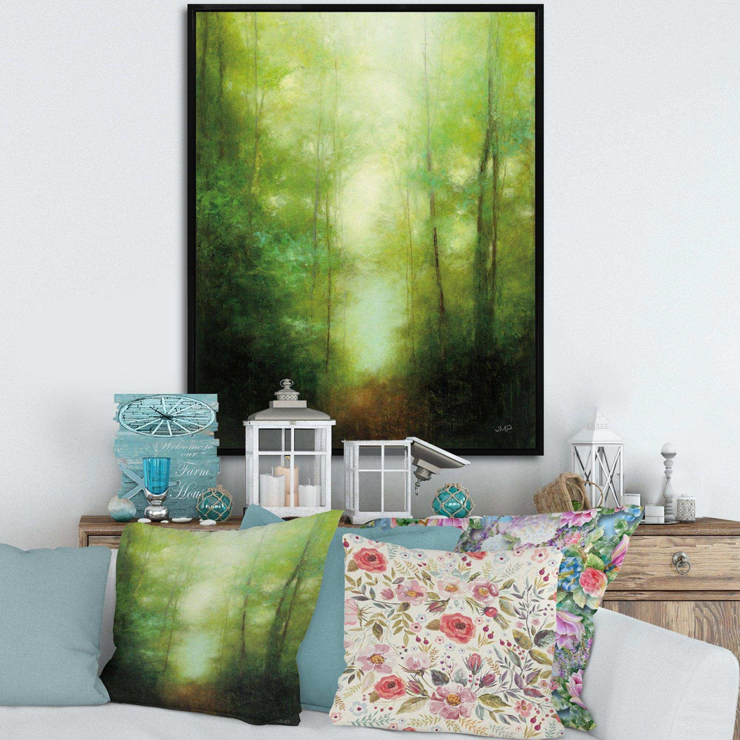 Into the Clearing Forest - Farmhouse Canvas Wall Art